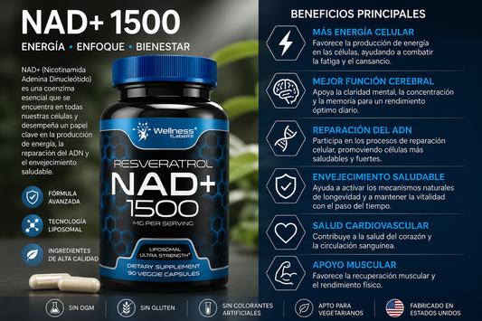 NAD + RESBERATROL CAPSULAS