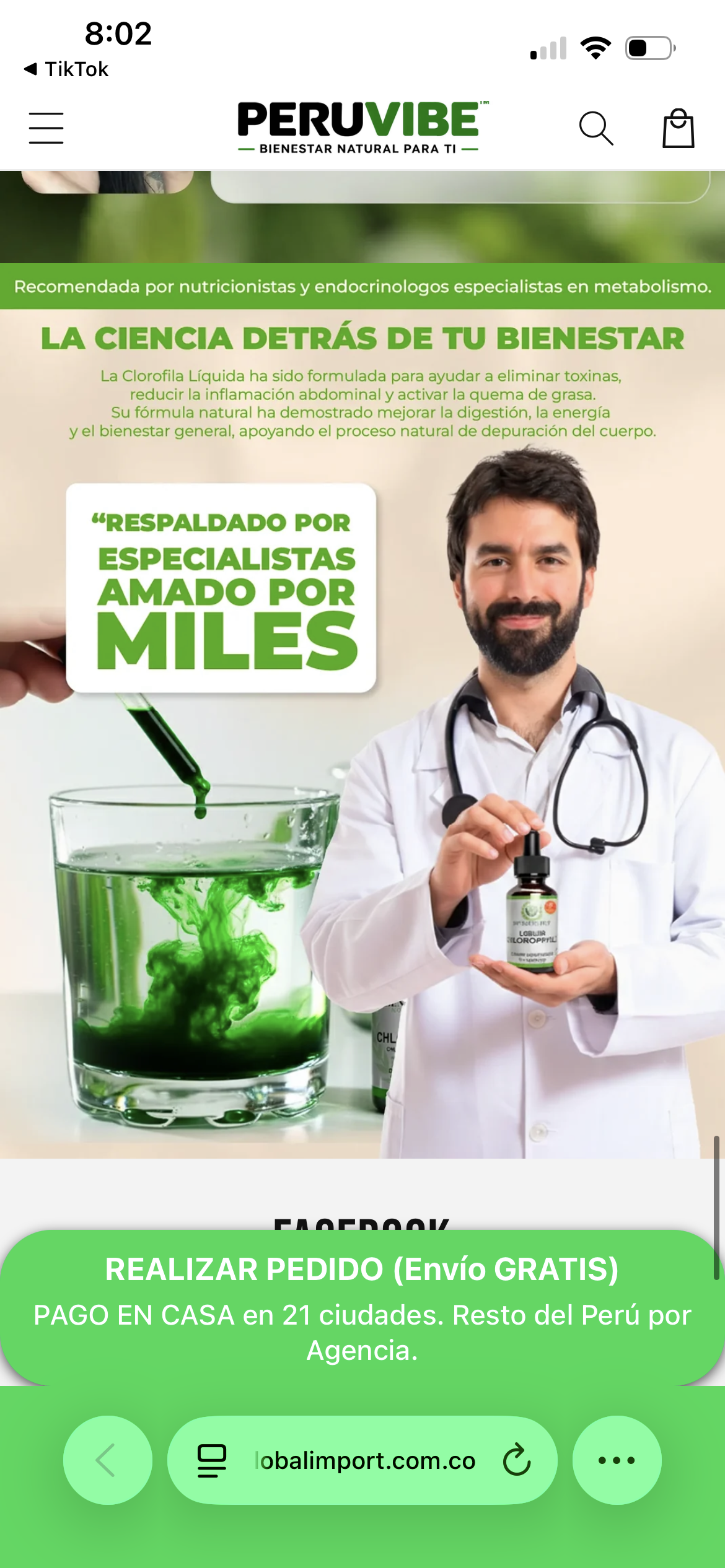 Clorofila en líquido ✅