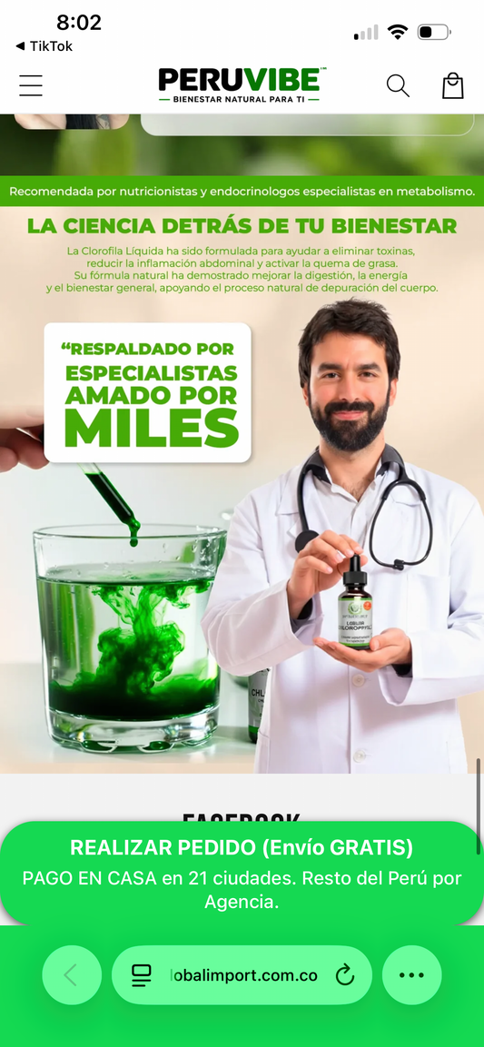 Clorofila en líquido ✅
